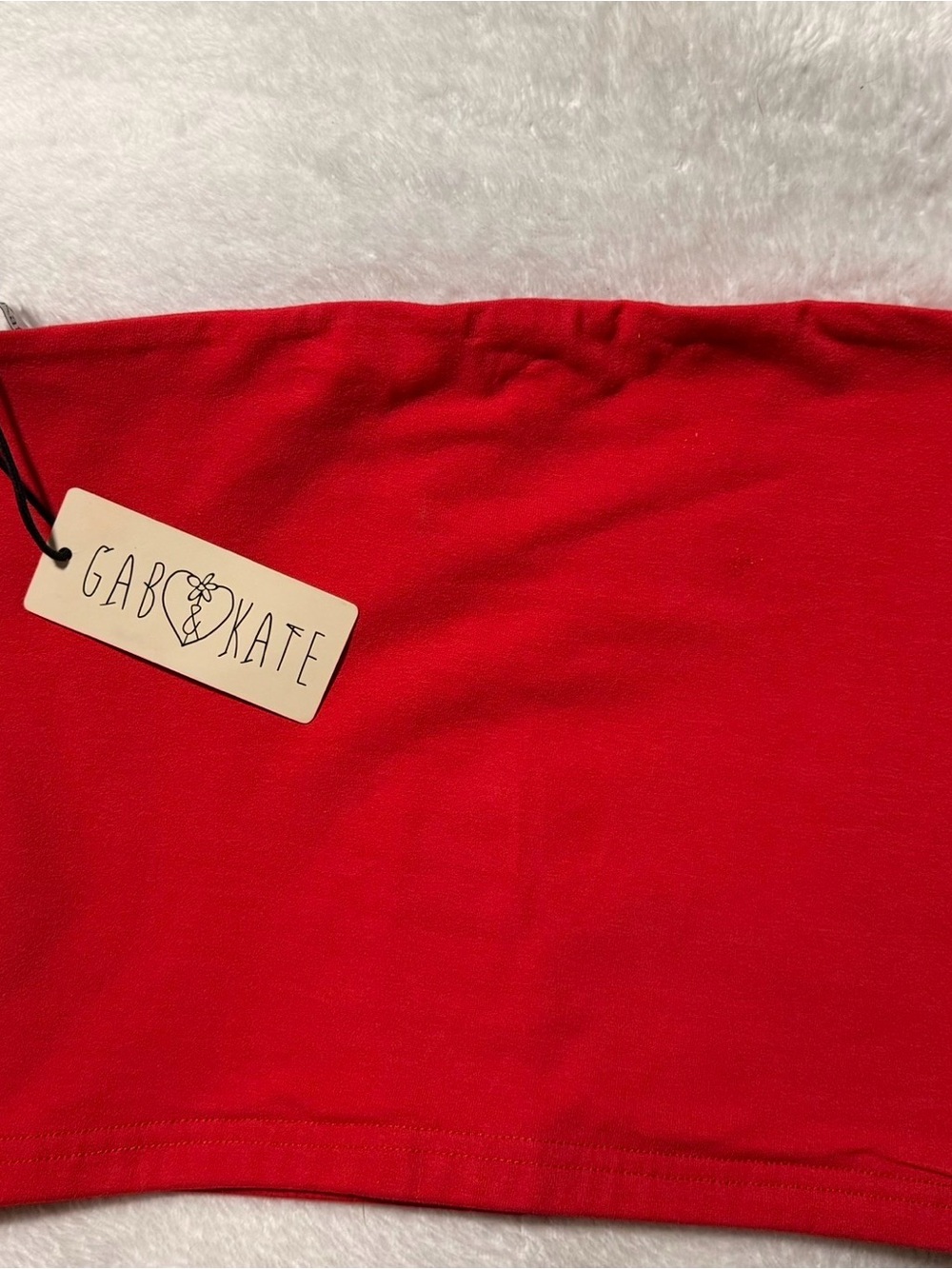 Red Tube Crop Top